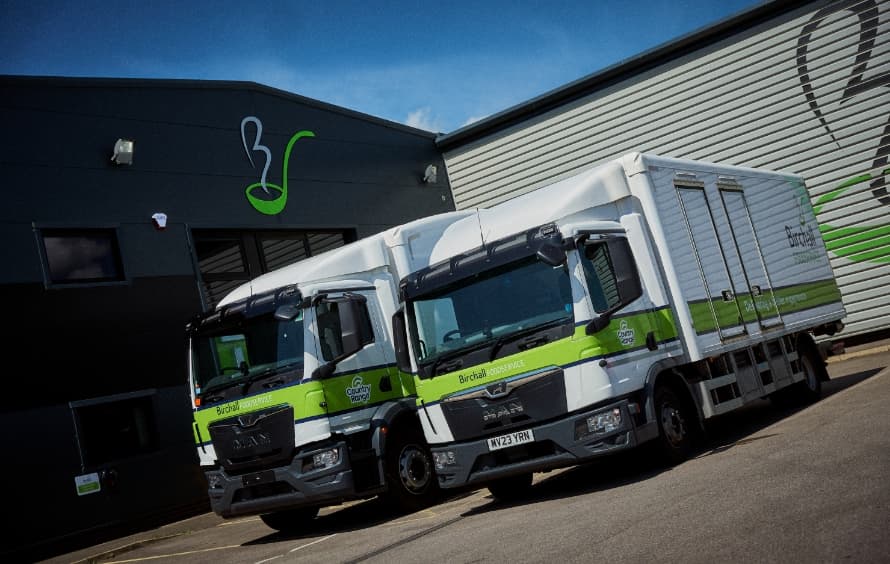 Birchall vehicles parked up